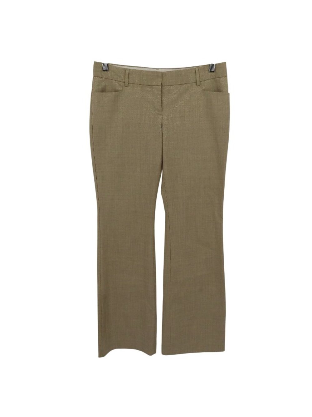 Express Women 6 Stylist Shimmer Tan Gold Work Dress Pants Pockets Belt Loops